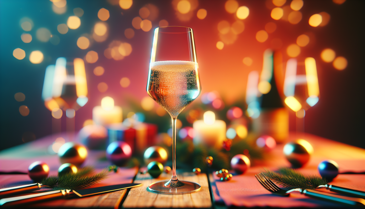 alt_text: "Cover of 'Guide to Sparkling Wine 2025' with a sparkling wine glass on a celebratory background."