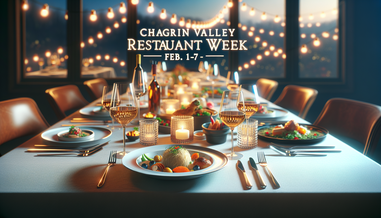 alt_text: "Taste the Heart of Chagrin Valley sign with scenic countryside background."