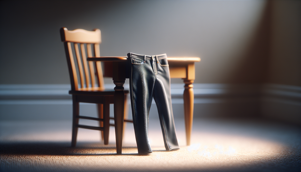 alt_text: Trousers hung on a chair; a symbolic reminder of lessons learned on a memorable first date.