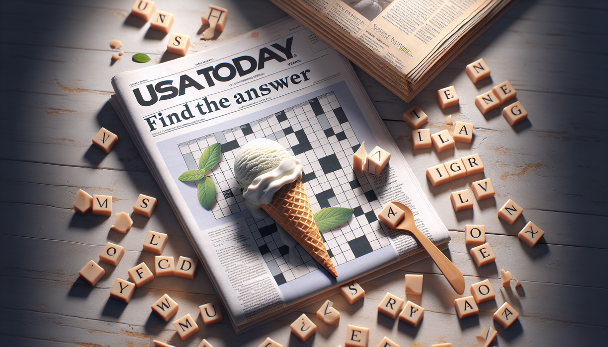 alt_text: Crossword section with clue "Cracking the Light Ice Cream" visible.