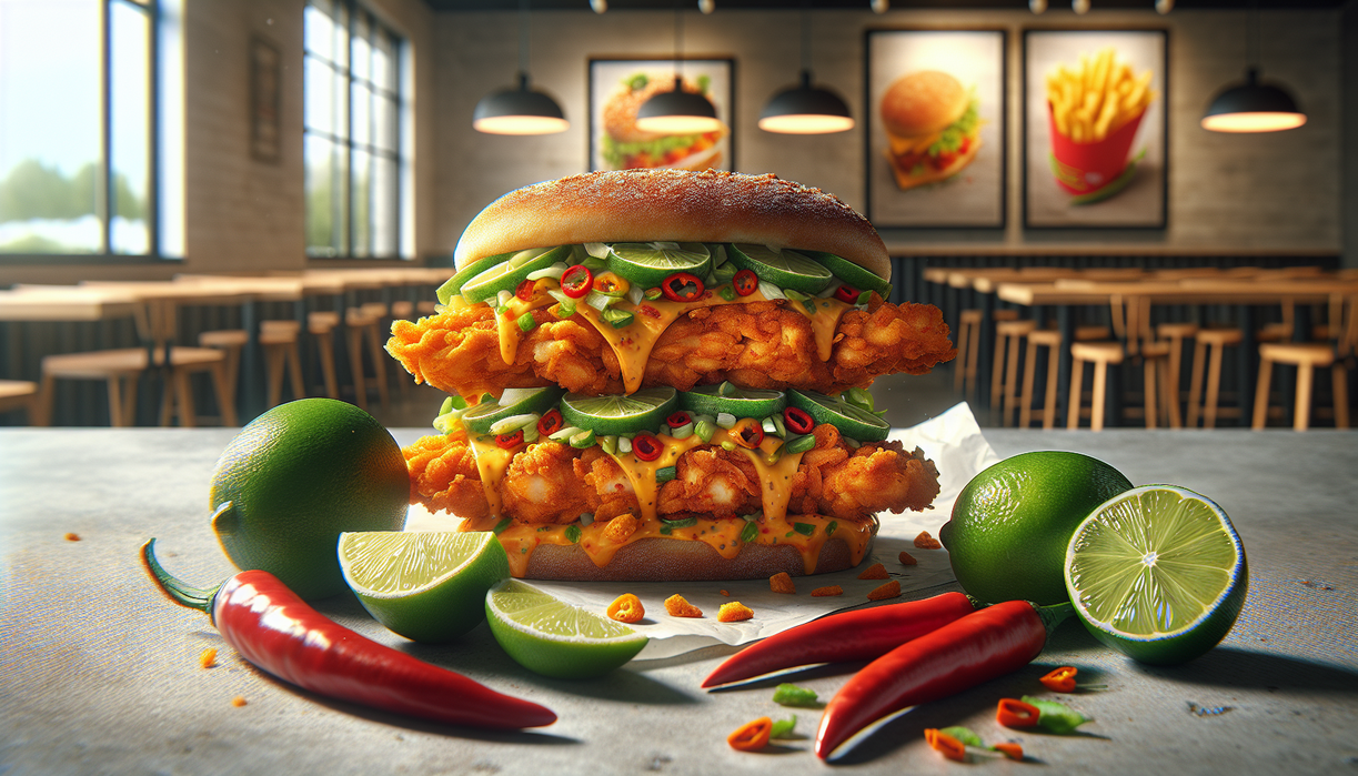 alt_text: "Chick-fil-A promotional poster highlighting a new menu item with fresh ingredients."