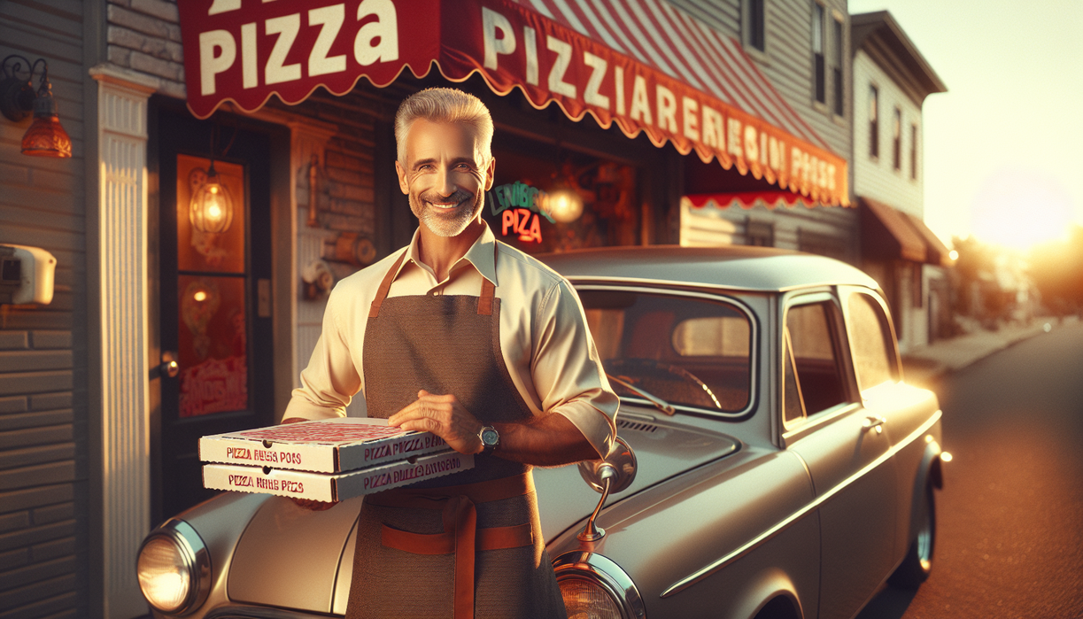 alt_text: A pizzeria donates pizzas to a community food pantry to combat food insecurity.