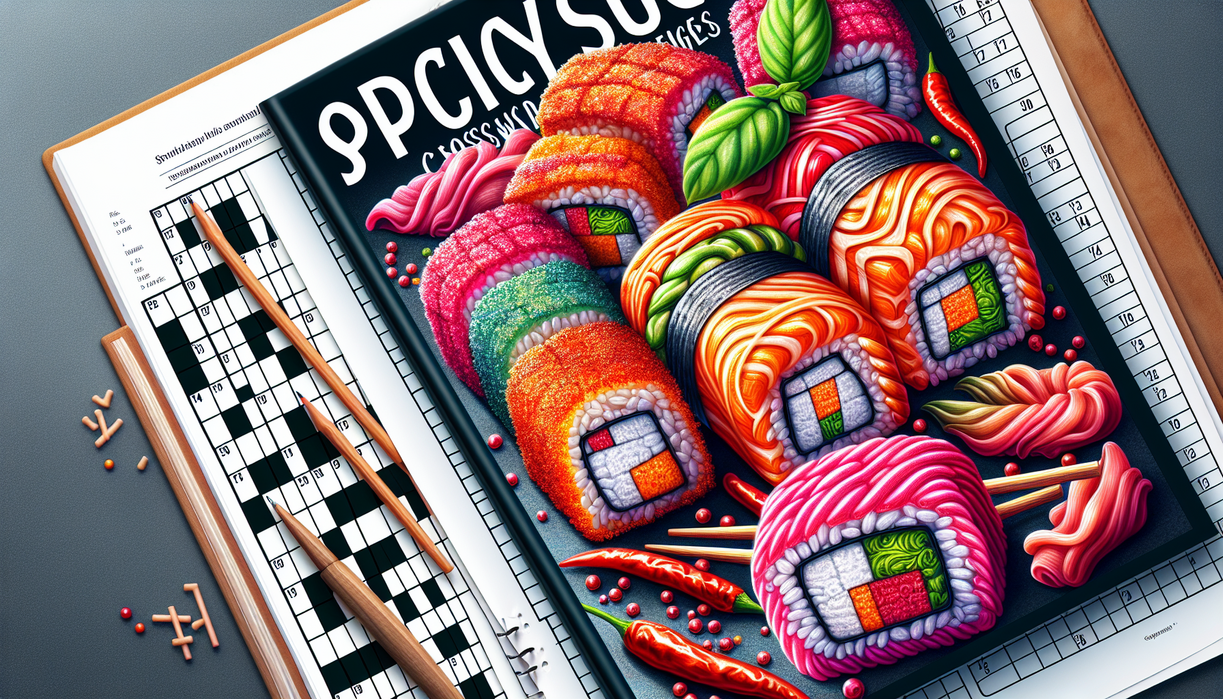 alt_text: A crossword puzzle featuring the clue "Cracking the Sushi Spicy" for a fun challenge.
