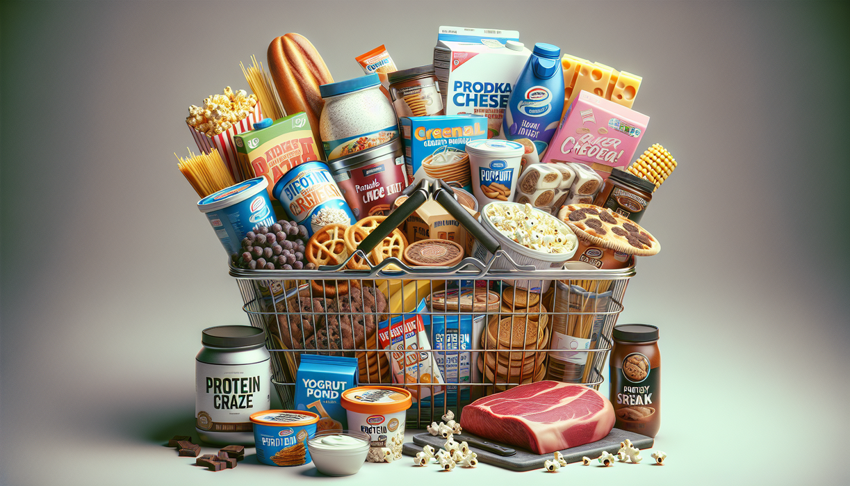 alt_text: Headline reads "Columnists Decode Protein Craze" with people discussing nutrition trends.