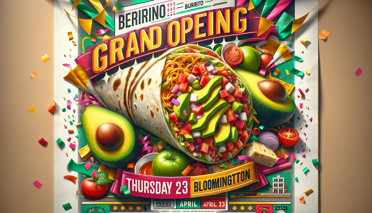 alt_text: "Mexican dishes infused with Bloomington flavors, vibrant and colorful presentation."