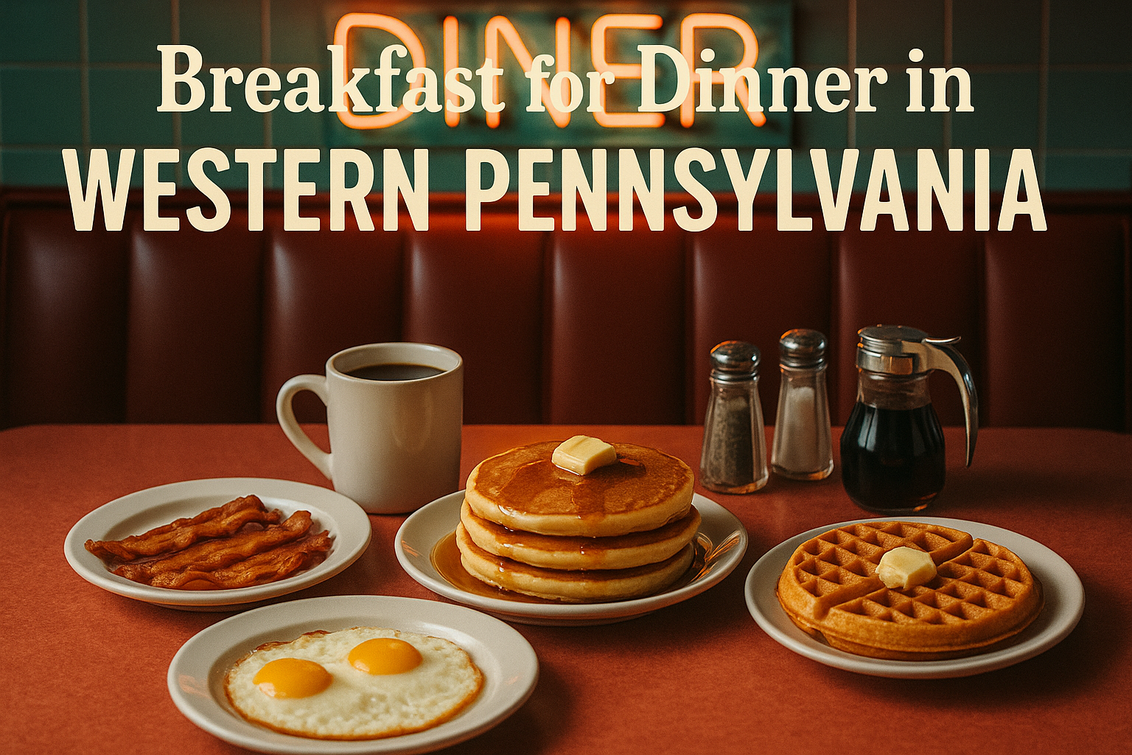 alt_text: A menu showcasing popular breakfast dishes available during dinner hours.